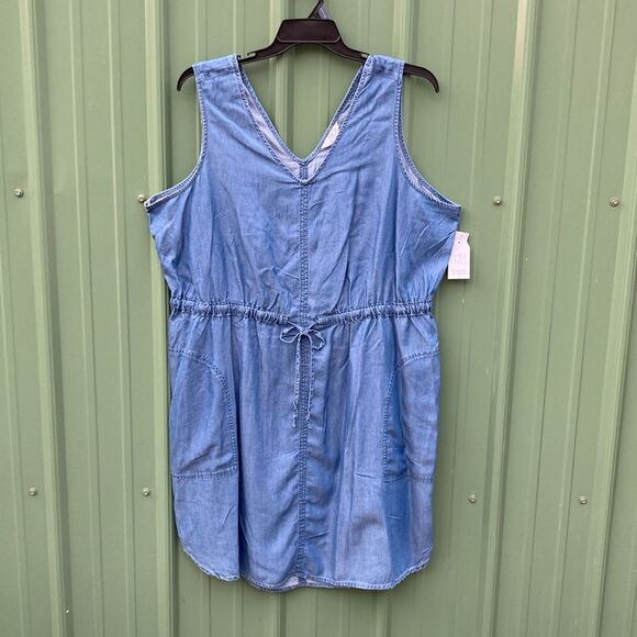 Women's Sleeveless Lightweight Comfy Utility Dress, Size XXXL - Picture 1 of 8